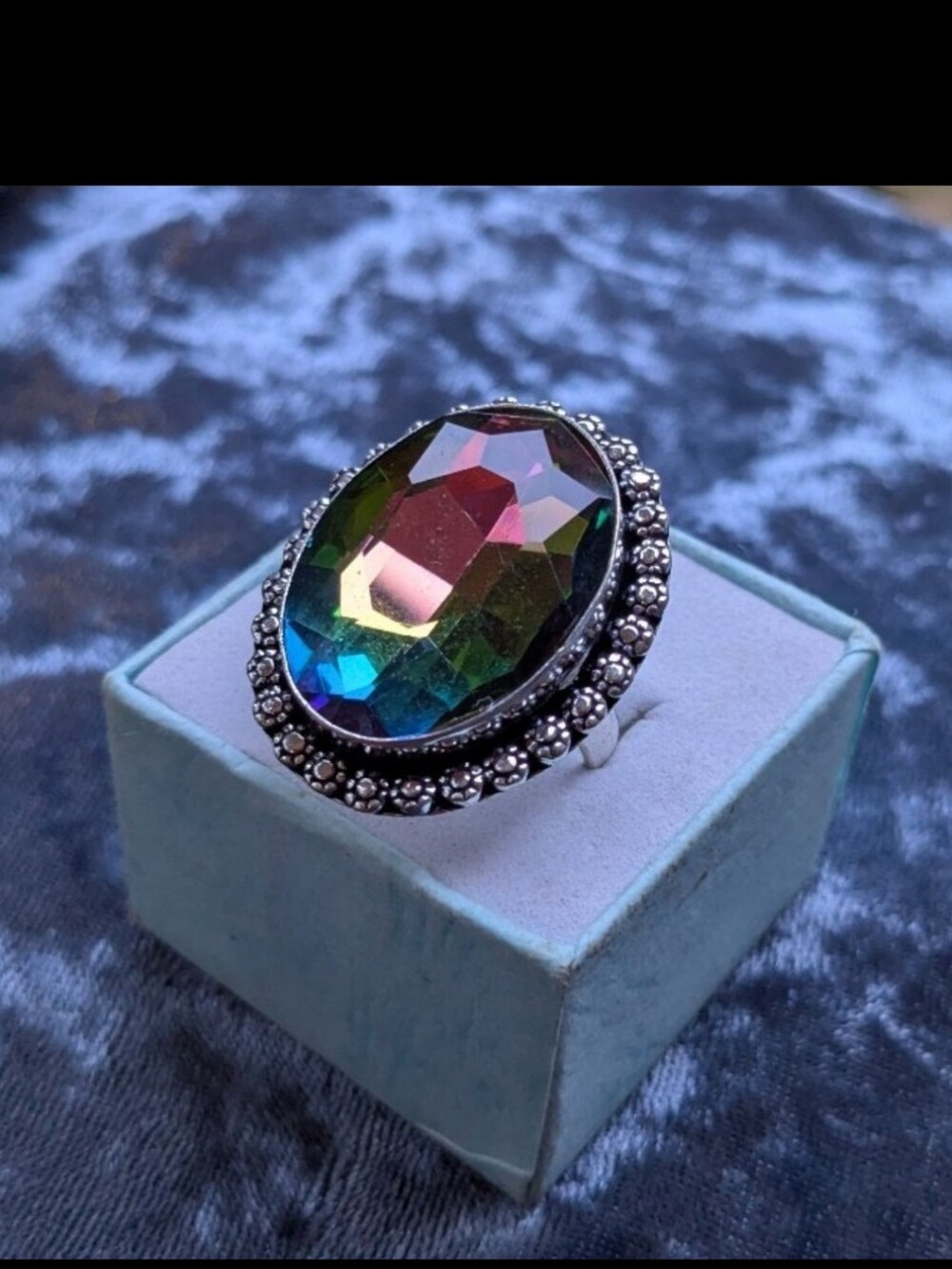 Handcrafted Mystic Topaz Oversized Oval Ring (8)